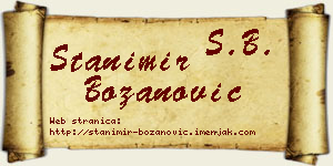 Stanimir Božanović vizit kartica